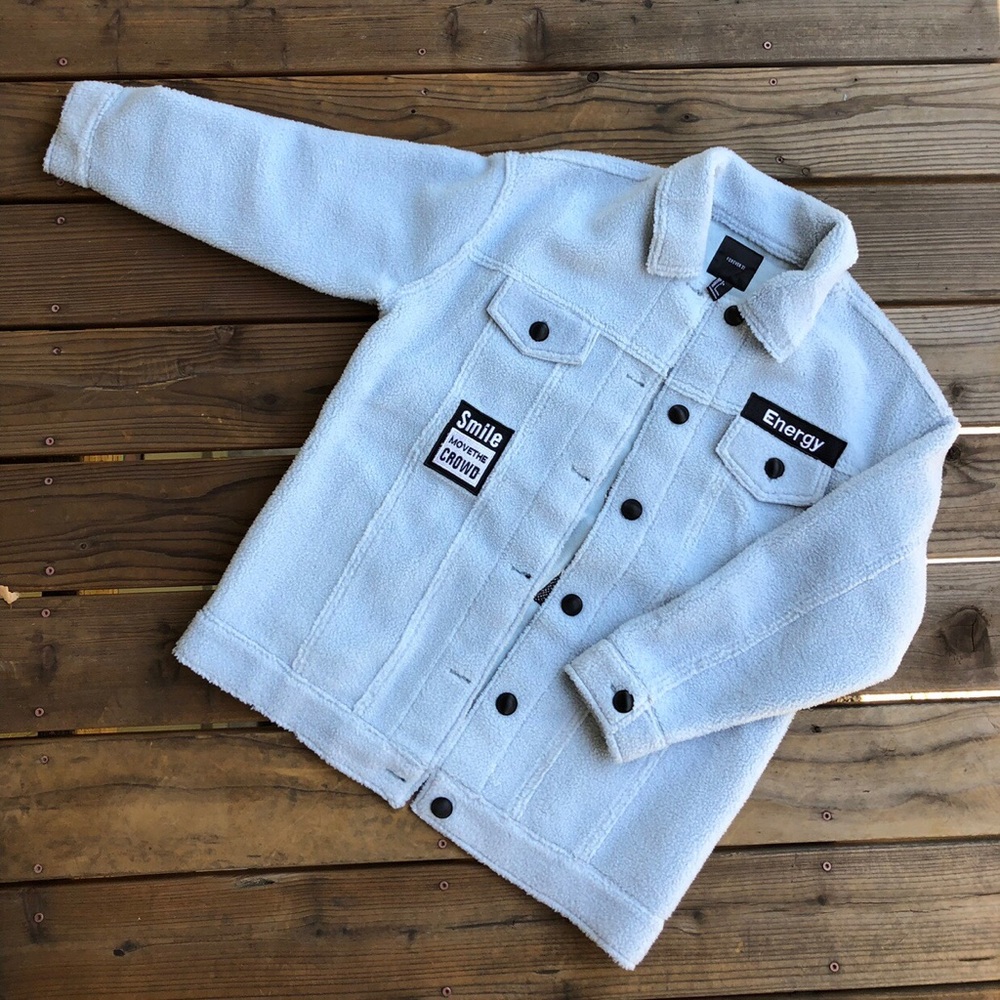 [ F21 Blue Teddy Coat ]